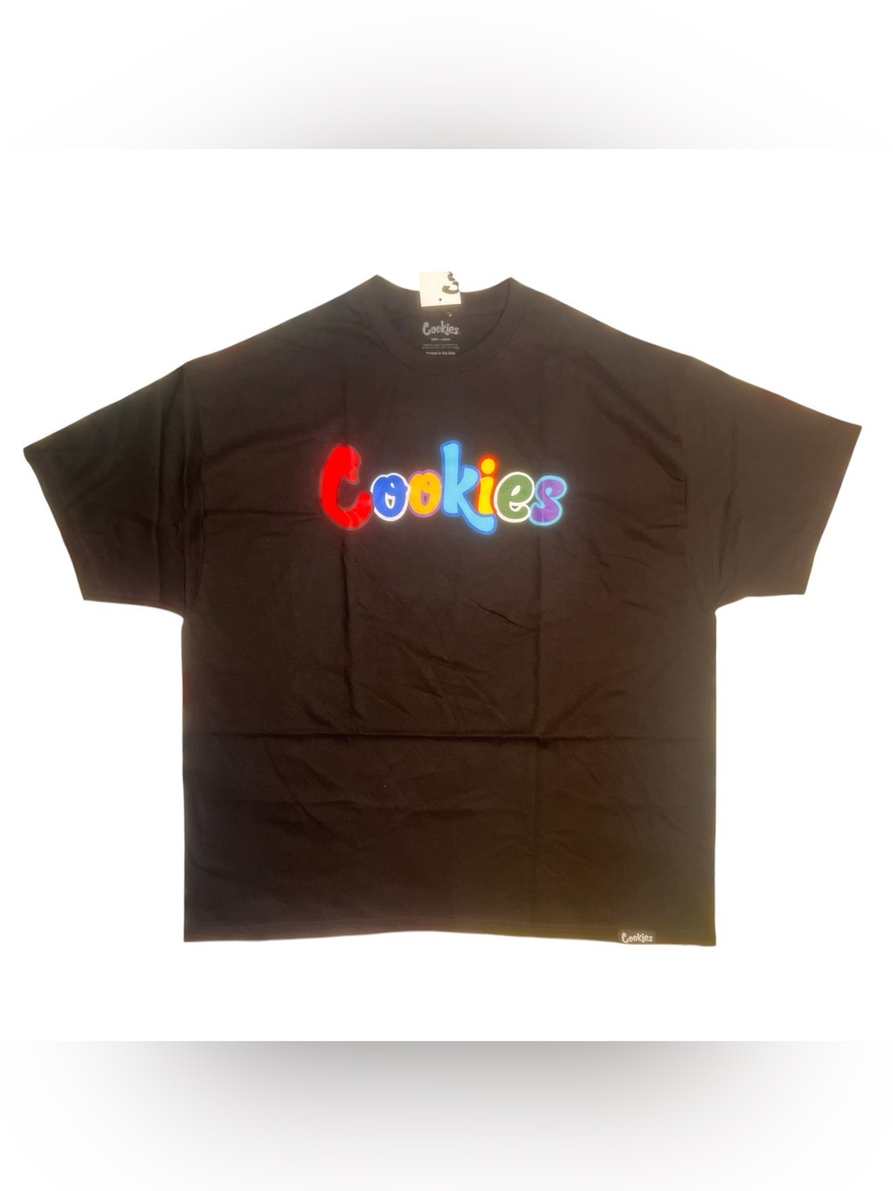 SZ 3xl cookies logo I Black Tee with Multicolor Logo